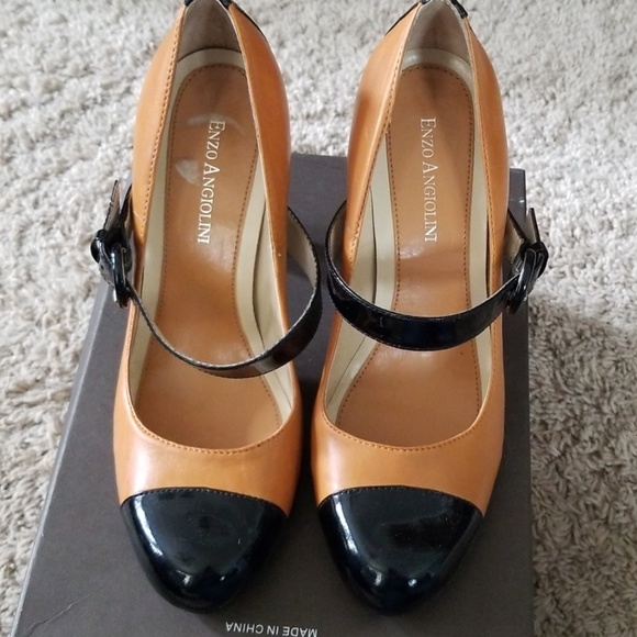 ENZO ANGIOLINI Tan/black leather  size 5.5 - Picture 3 of 7